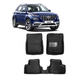4.5D Car Floor Foot Tray Mats for Venue  - Black